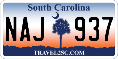 SC license plate NAJ937