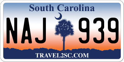 SC license plate NAJ939
