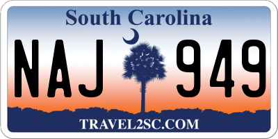 SC license plate NAJ949
