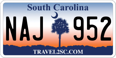 SC license plate NAJ952