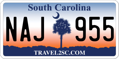 SC license plate NAJ955