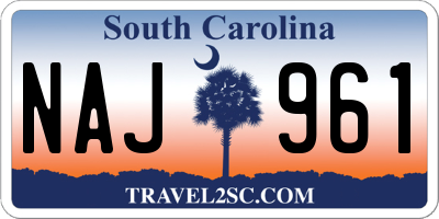 SC license plate NAJ961