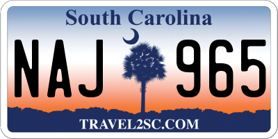 SC license plate NAJ965