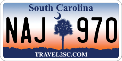 SC license plate NAJ970