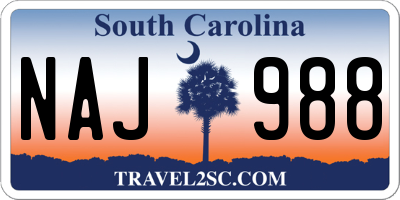 SC license plate NAJ988