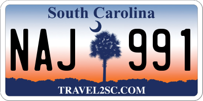 SC license plate NAJ991