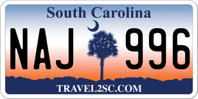 SC license plate NAJ996