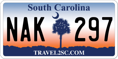 SC license plate NAK297