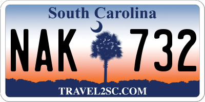 SC license plate NAK732