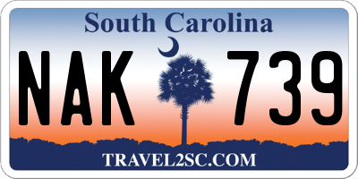 SC license plate NAK739