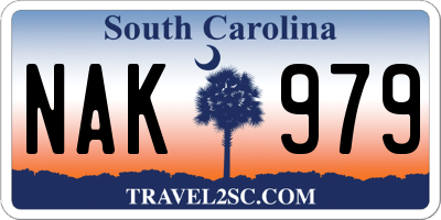 SC license plate NAK979
