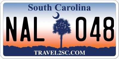 SC license plate NAL048