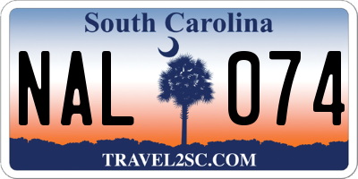SC license plate NAL074