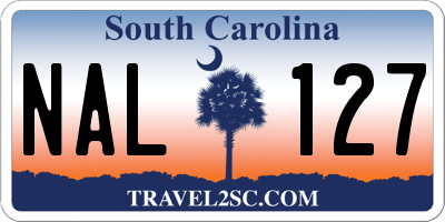 SC license plate NAL127