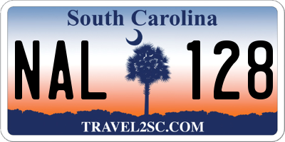 SC license plate NAL128