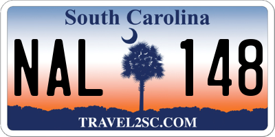 SC license plate NAL148