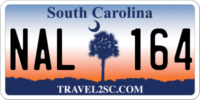 SC license plate NAL164