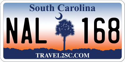 SC license plate NAL168