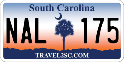 SC license plate NAL175