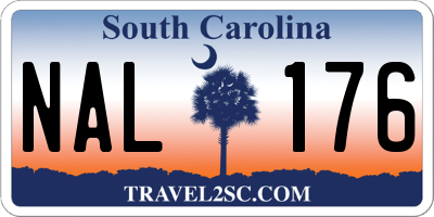 SC license plate NAL176