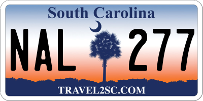 SC license plate NAL277