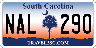 SC license plate NAL290