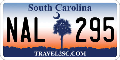 SC license plate NAL295