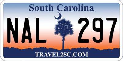 SC license plate NAL297