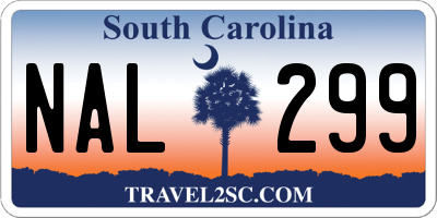 SC license plate NAL299