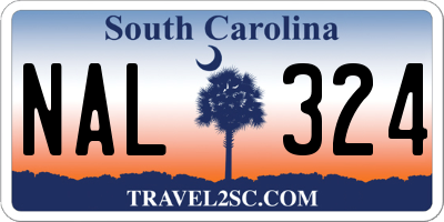 SC license plate NAL324