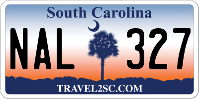 SC license plate NAL327