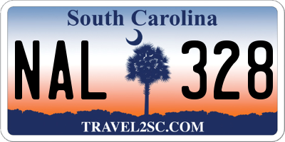SC license plate NAL328