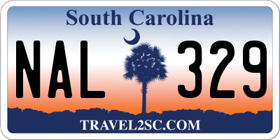 SC license plate NAL329