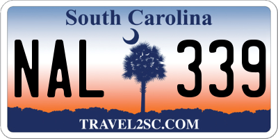 SC license plate NAL339