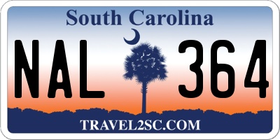 SC license plate NAL364