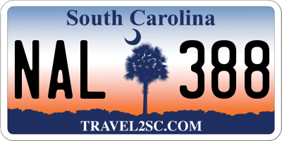 SC license plate NAL388