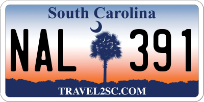 SC license plate NAL391