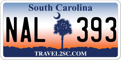 SC license plate NAL393