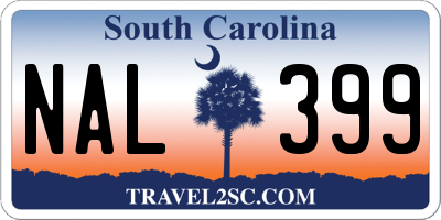 SC license plate NAL399
