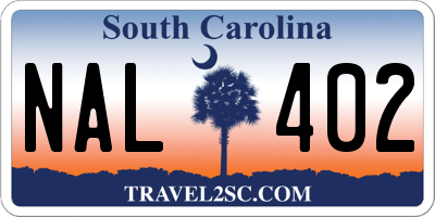 SC license plate NAL402