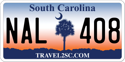 SC license plate NAL408