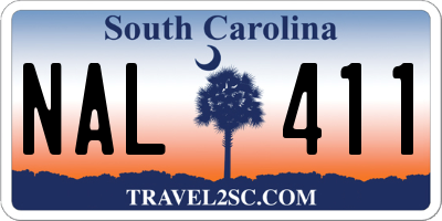 SC license plate NAL411