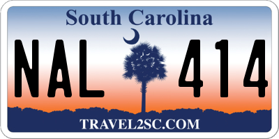 SC license plate NAL414