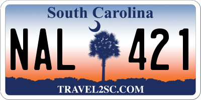 SC license plate NAL421