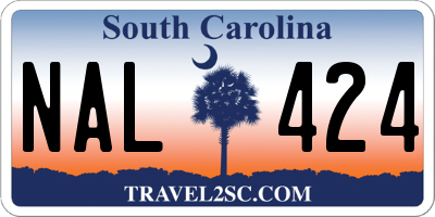 SC license plate NAL424