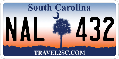 SC license plate NAL432