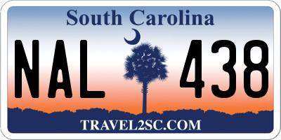 SC license plate NAL438