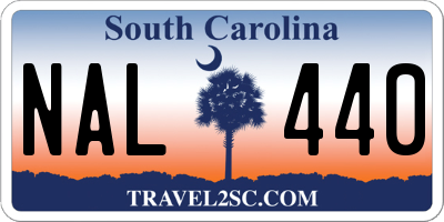 SC license plate NAL440