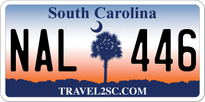 SC license plate NAL446