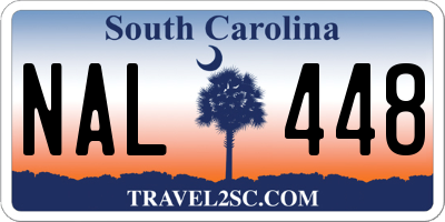 SC license plate NAL448